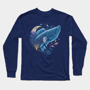 Fish in the Ocean at Night Time Long Sleeve T-Shirt